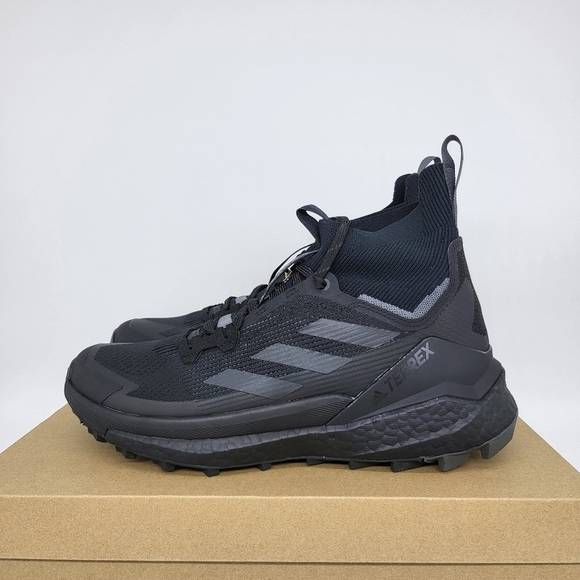 New adidas Terrex Free Hiker 2 Core Black Men's Hiking Shoes Size 9.5 - Picture 1 of 8